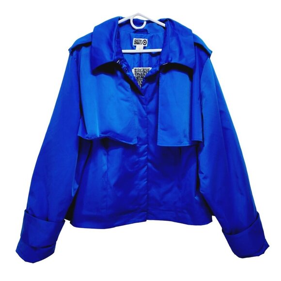 Black History Month Blue Rain Coat jacket Magnetic Snaps Women's Size 4X New - Picture 3 of 12